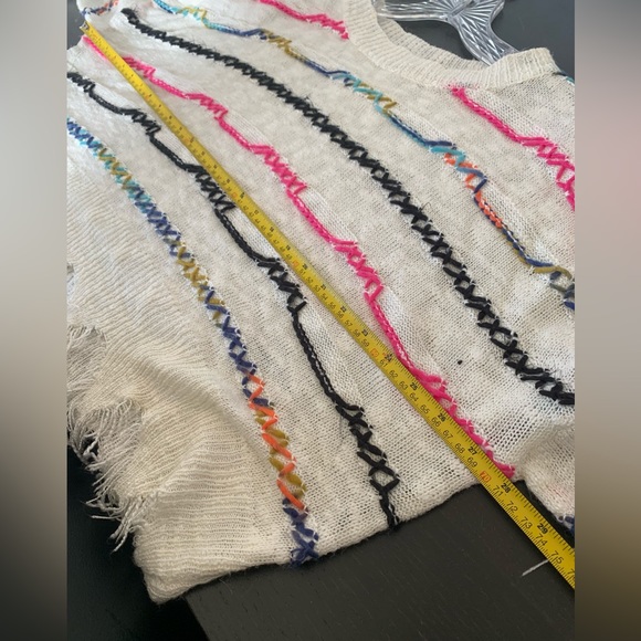 Embroidered Fringe Sweater - Picture 9 of 9